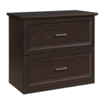 Office Star Jefferson 2-Drawer 31-1/4inW x 16-3/4inD Lateral File Cabinet With Lockdowel Fastening System, Espresso