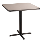 National Public Seating Square Cafe Table, 36inH x 36inW x 36inD, Gray Nebula/Black