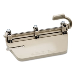 SKILCRAFT Light-Duty 3-Hole Punch, 1/4in Holes, Beige (AbilityOne 7520-00-139-3942)