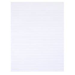 SKILCRAFT 30% Recycled Perforated Writing Pads, 8 1/2in x 11in, White, Narrow Ruled, Pack Of 12 (AbilityOne 7530-01-516-7581)