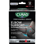 CURAD Performance Series Adjustable Elbow Support, Universal, Black