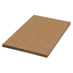 Partners Brand Material Kraft Corrugated Sheets, 24in x 48in, Pack Of 20