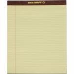 SKILCRAFT 30% Recycled Perforated Writing Pads, 8 1/2in x 11in, Yellow, Legal Ruled, Pack Of 12 (AbilityOne 7530-01-356-6727)