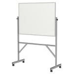 Ghent Reversible Natural Cork/Non-Magnetic Dry-Erase Whiteboard Board, 72 1/4in x 53 1/4in, Silver Aluminum Frame