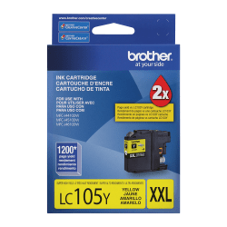 Brother LC105 High-Yield Yellow Ink Cartridge, LC105Y