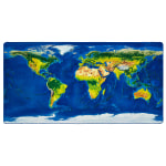 Carpets for Kids Pixel Perfect Collection Learn Our Earth Map Activity Rug, 4ft x 6ft, Multicolor