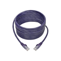 Tripp Lite Cat6 Gigabit Snagless Molded (UTP) Ethernet Cable (RJ45 M/M) PoE Purple 15 ft. (4.57 m)