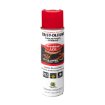 Rust-Oleum Industrial Choice M1600 System Solvent-Based Precision Line Inverted Marking Paint, 17 Oz, Safety Red, Case Of 12 Cans