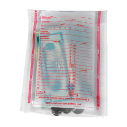 PermaLOK Till Bags, 5 3/4in x 8 3/4in, Clear, 3in Gusset, 1,000 Per Carton