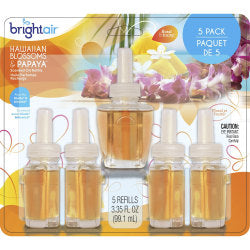 Bright Air Electric Scented Oil Air Freshen Refill - Oil - Natural, Papaya - 5 / Pack - Long Lasting