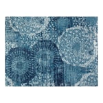 Anji Mountain Maldives Rug'd Chair Mat, 1/4inH x 40inW x 54inD, Blue/Ivory