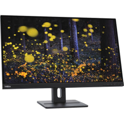 Lenovo ThinkVision E27q-20 27in Class WQHD LCD Monitor - 16:9 - Raven Black - 27in Viewable - In-plane Switching (IPS) Technology - WLED Backlight - 2560 x 1440 - 16.7 Million Colors - 350 Nit - 4 ms - 75 Hz Refresh Rate - HDMI - DisplayPort