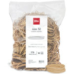 Office Depot Brand Rubber Bands, #32, 3in x 1/8in, Crepe, 1-Lb Bag