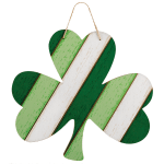 Amscan 242607 St. Patricks Day MDF Shamrock Signs, 13in x 14in, Green, Pack Of 2 Signs