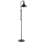 Lumisource Emery Industrial Floor Lamp, Antique Silver