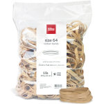 Office Depot Brand Rubber Bands, #64, 3-1/2in x 1/4in, Crepe, 1-Lb Bag