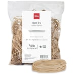 Office Depot Brand Rubber Bands, #19, 3-1/2in x 1/16in, Crepe, 1/4 Lb. Bag