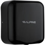 Alpine Industries Hemlock Commercial Automatic High-Speed Electric Hand Dryer With Wall Guard, Black