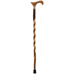 Brazos Walking Sticks Free Form Twisted Hickory Walking Cane With Derby Handle, 34in