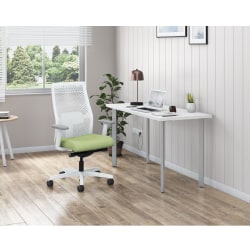 HON Ignition 2.0 ReActiv Ergonomic Fabric Mid-Back Task Chair, Basalt/Designer White