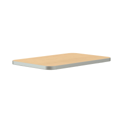 HON Build Ribbon Table Top, 22in x 31in, Natural Maple/Platinum Edge