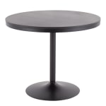 LumiSource Dakota Dining Table, 29-3/4inH x 36inW x 36inD, Black/Black