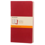 Moleskine Cahier Journals, 5in x 8-1/4in, Ruled, 80 Pages, Cranberry Red, Set Of 3 Journals