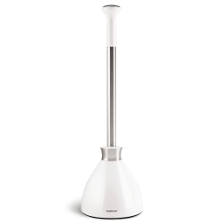 simplehuman Toilet Plunger, White