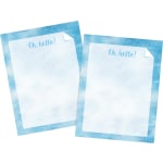 Barker Creek Designer Computer Paper, 8-1/2in x 11in, Blue Tie-Dye, 50 Sheets Per Pack, Set Of 2 Packs