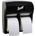 Scott Pro High Capacity SRB Toilet Paper Dispenser - Roll Dispenser - 4 x Roll - 12.8in Height x 11.3in Width x 6.2in Depth - Plastic - Black - Compact, Durable - 1 Each