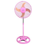 Brentwood 12in 3-Speed Adjustable Oscillating Stand Fan, 35in x 13in, Pink