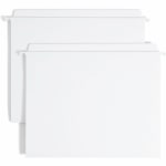 Smead FasTab Straight Tab Cut Letter Recycled Hanging Folder - 8 1/2in x 11in - Assorted Position Tab Position - White - 10% Recycled - 20 / Box