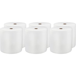 Genuine Joe Embossed Hardwound 1-Ply Paper Towels, Kraft, Pack Of 6 Rolls