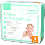 Medline Disposable Baby Diapers, Size 3, 16-28 Lb, White, 25 Diapers Per Pack, Case Of 8 Packs