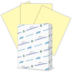 Hammermill Colors Color Multi-Use Printer & Copy Paper, Canary, Letter (8.5in x 11in), 500 Sheets Per Ream, 24 Lb, 96 Brightness, 30% Recycled