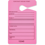 Tatco Information Sign - 50 / Pack - 3.5in Width x 5.5in Height - Rectangular Shape - Hanging - Fluorescent Pink