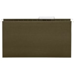 Business Source 1/3 Tab Cut Legal Recycled Hanging Folder - 8 1/2in x 14in - Poly - Green - 100% Recycled - 25 / Box