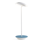 Koncept Royyo LED Desk Lamp, 17-7/16inH, Matte White/Azure Felt Base Plate