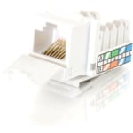 C2G 90 deg. Cat5E RJ45 UTP Keystone Jack - White - RJ-45, 110-punchdown