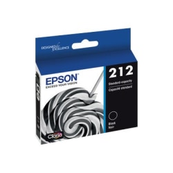 Epson 212 Claria Black Ink Cartridges, Pack Of 2, T212120-S