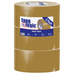 Tape Logic Color Duct Tape, 3in Core, 3in x 180ft, Beige, Case Of 3