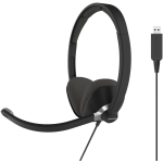 Koss CS300-USB Headsets & Gaming - Stereo - USB - Wired - 20 Hz - 20 kHz - Over-the-head - Binaural - Supra-aural - 8 ft Cable - Electret, Noise Cancelling Microphone