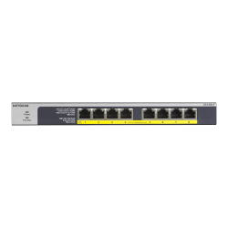 Netgear 8-Port PoE/PoE+ Gigabit Ethernet Unmanaged Switch (GS108LP) - 8 Ports - Gigabit Ethernet - 1000Base-T - 2 Layer Supported - Twisted Pair - Wall Mountable, Desktop, Rack-mountable - Lifetime Limited Warranty