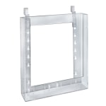 Azar Displays Styrene Letter-Size Brochure Holders, Slatwall, 11 1/4inH x 9 1/8inW x 1 1/4inD, Clear, Pack Of 10