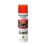 Rust-Oleum Industrial Choice M1600 System Solvent-Based Precision Line Inverted Marking Paint, 17 Oz, Alert Orange, Case Of 12 Cans