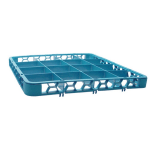 Carlisle OptiClean 16-Compartment Glass Rack Extender, 1-7/9inH x 19-3/4inW x 19-3/4inW, Blue