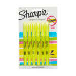 Sharpie Pocket Style Highlighters, Chisel Tip, Yellow, 6 Count