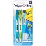 Paper Mate Clearpoint Mechanical Pencil, 0.7mm, #2 Lead, Assorted Barrel Colors, Pack Of 2