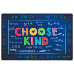 Carpets for Kids Pixel Perfect Collection Choose Kind Activity Rug, 8'x 12', Blue