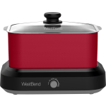 West Bend 6-Quart Oblong Slow Cooker, Red